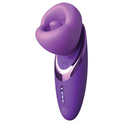 Fantasy For Her Pleasure Sucker - Purple USB Rechargeable Sucking, Licking & Vibrating Stimulator - Mr and Mrs D's