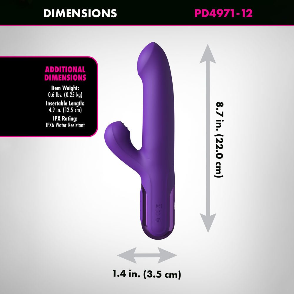 Fantasy For Her Super SoniX Thruster - Purple Thrusting Rabbit Vibrator - VIBRATORS - Mr and Mrs D's