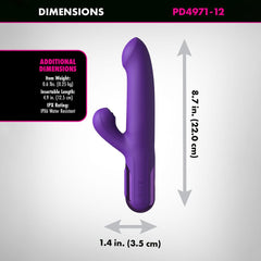 Fantasy For Her Super SoniX Thruster - Purple Thrusting Rabbit Vibrator - VIBRATORS - Mr and Mrs D's
