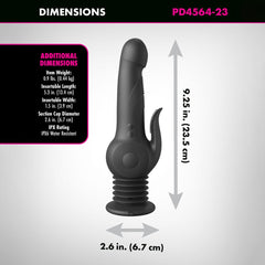 Fetish Fantasy Series Pogo Thruster Gyrating Rabbit Vibrator - 23.5 cm - VIBRATORS - Mr and Mrs D's