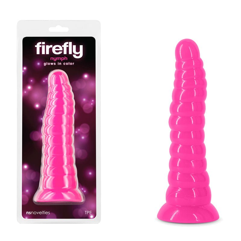 Firefly - Nymph - Pink - Glow in Dark Pink 18.8 cm Dildo - Mr and Mrs D's