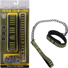 Fort Troff - Tactical Collar & Leash - Black/Green Restraint - BONDAGE - TOYS - Mr and Mrs D's