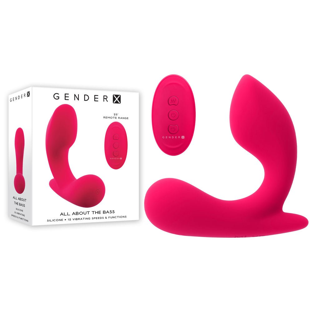 Gender X ALL ABOUT THE BASS - Pink USB Rechargeable Wearable Vibrator with Wireless Remote - Mr and Mrs D's