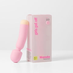 Girls Get Off - Wanda Massage Wand - Pink 16.8 cm USB Rechargeable Massage Wand - Mr and Mrs D's