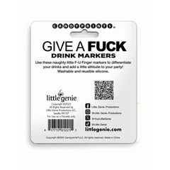 Give A Fuck Drink Markers - Novelty Drink Markers - Set of 6 - NOVELTIES - Mr and Mrs D's