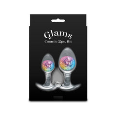 Glams Cosmic Clear/Rainbow Butt Plugs - Set of 2 Sizes - ANAL TOYS - Mr and Mrs D's