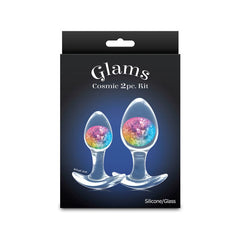 Glams Cosmic Clear/Rainbow Butt Plugs - Set of 2 Sizes - ANAL TOYS - Mr and Mrs D's