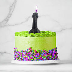 Glitterati Black Glitter Penis Candle - Black 10 cm Penis Party Candle - Mr and Mrs D's
