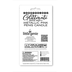 Glitterati Metallic Pink Penis Candle - Rose Gold 10 cm Penis Party Candle - Mr and Mrs D's