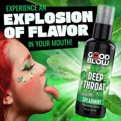 Good Blow Deep Throat Spray - Spearmint - Spearmint Flavoured Numbing Spray - 59 ml Spray - ENHANCERS - Mr and Mrs D's