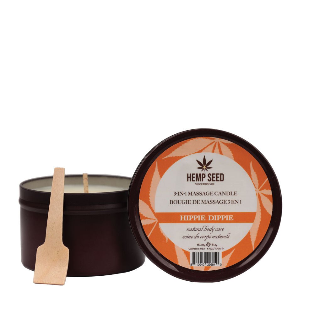 Hemp Seed 3 - In - 1 Massage Candle Hippie Dippie - Mr and Mrs D's