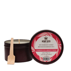Hemp Seed 3 - In - 1 Massage Candle Working on a Groovy Thing - Mr and Mrs D's