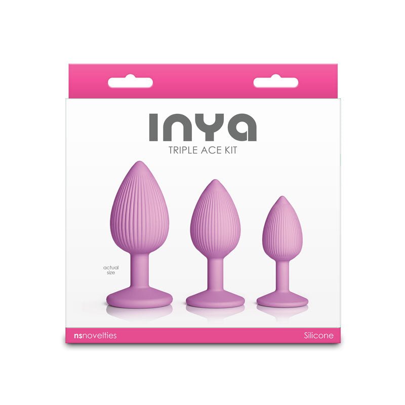 INYA Triple Ace Kit - Blush - Pink Butt Plugs - Set of 3 Sizes - ANAL TOYS - Mr and Mrs D's
