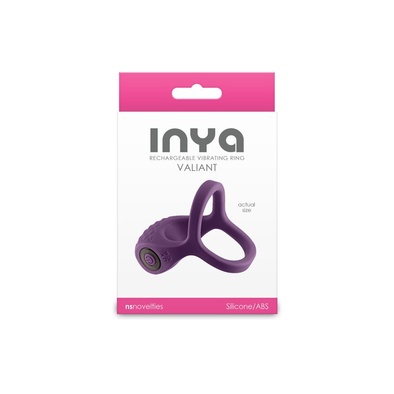 INYA Valiant - Berry - Purple USB Rechargeable Vibrating Cock Ring - Mr and Mrs D's