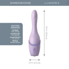 JimmyJane Hello Bang - Purple 27 cm USB Rechargeable Warming & Thrusting Vibrator - Mr and Mrs D's