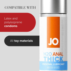 JO H2O Thick Water Based Anal Lubricant - 60 ml Bottle - LOTIONS & LUBES - Mr and Mrs D's