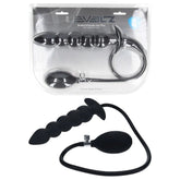 LEVELZ Beaded Inflatable Anal Plug - Black Butt Plug - ANAL TOYS - Mr and Mrs D's