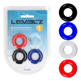 LEVELZ Multicolour Cock Ring Set - Coloured 4 Pack - COCK RINGS - Mr and Mrs D's