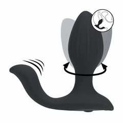 LEVELZ Vibrating & Rotating Anal Plug with Ball Stimulator - Black 10.7 cm USB Rechargeable - ANAL TOYS - Mr and Mrs D's