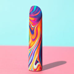 Limited Addiction Psyche - Power Vibe - Rainbow 10.2 cm USB Rechargeable Bulet - BULLETS & EGGS - Mr and Mrs D's