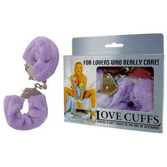 Love Cuffs - Purple Fluffy Skin Hand Cuffs - Mr and Mrs D's