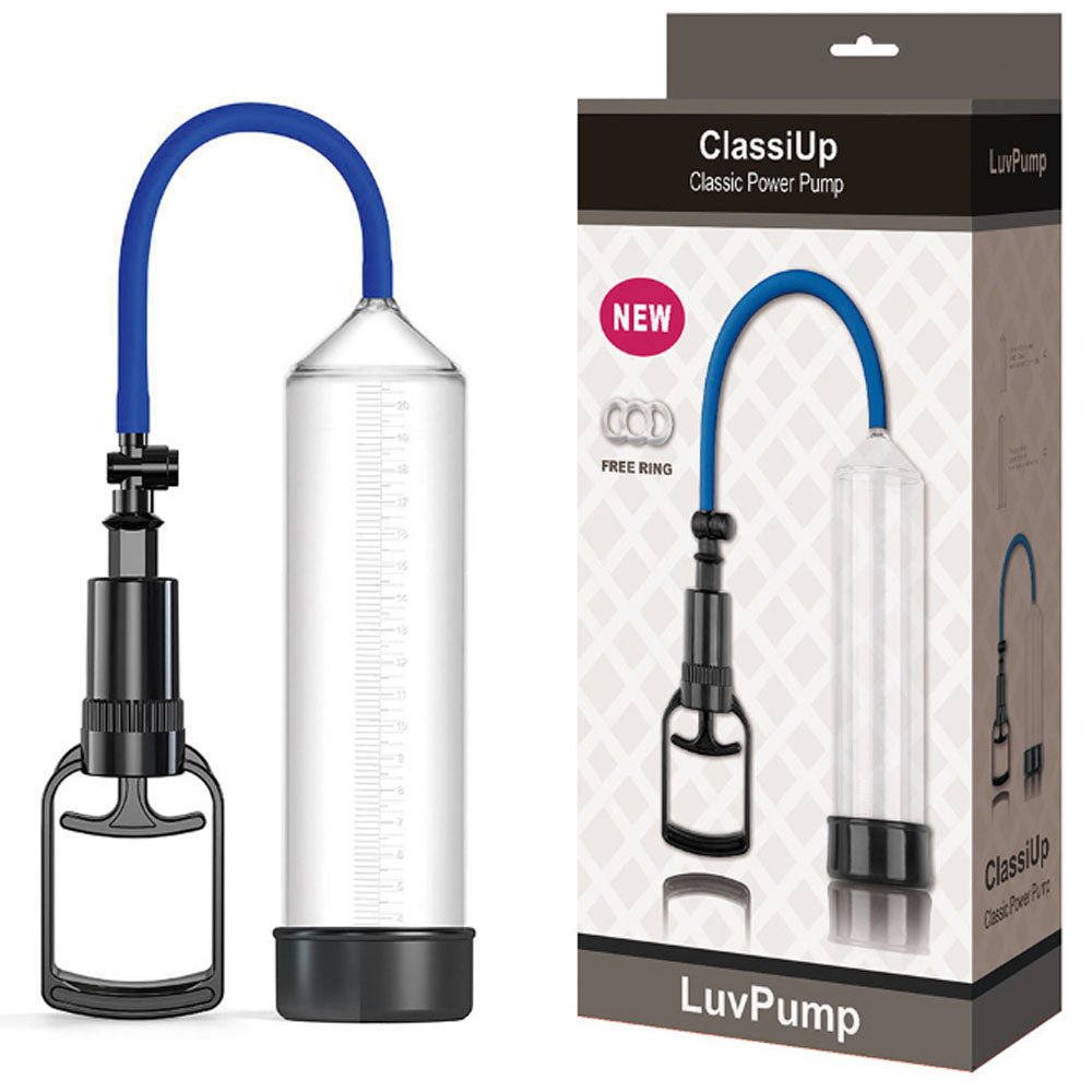 LuvPump ClassiUp Classic Power Penis Pump - Large - Clear - PUMPS - Mr and Mrs D's