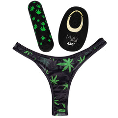 Maia DATE NIGHT 420 PANTY VIBE - S/M - Black S/M 420 Panty with Black USB Rechargeable Bullet & Remote - BULLETS & EGGS - Mr and Mrs D's