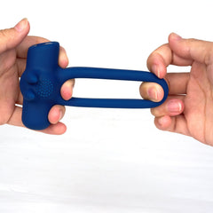 Maia HUXLEY Strong Vibrating Cock Ring - Blue USB Rechargeable - COCK RINGS - Mr and Mrs D's