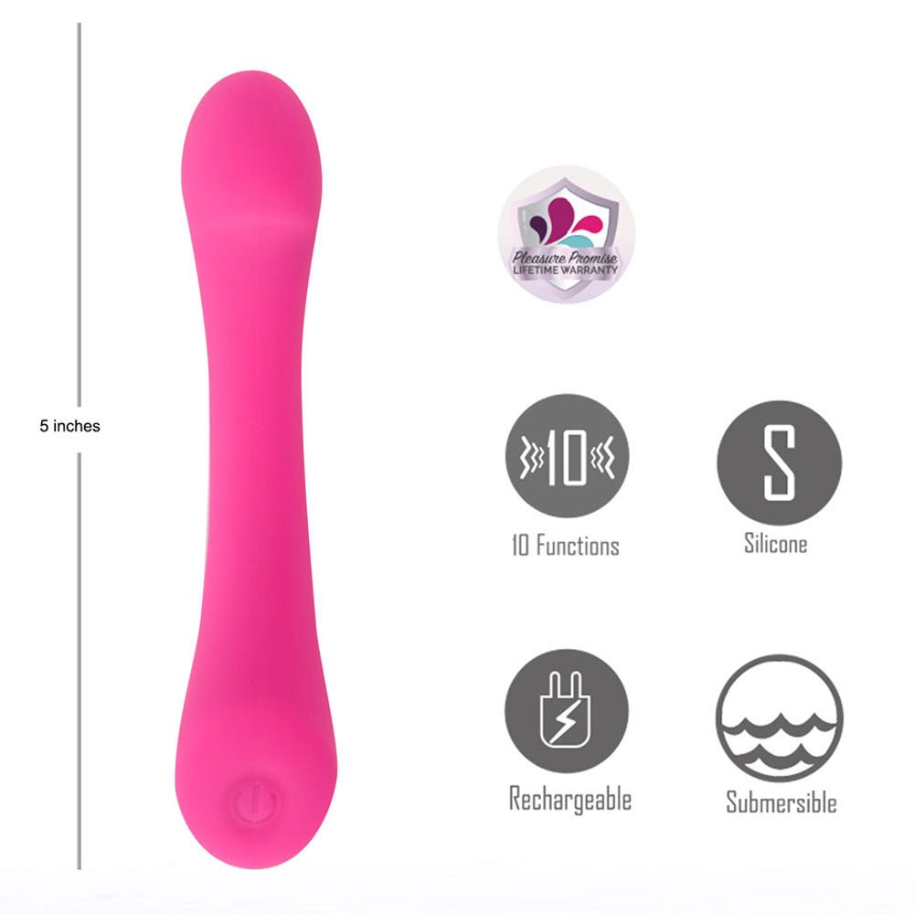 Maia KENNA - Pink - Pink 12.7 cm USB Rechargeable Vibrator - VIBRATORS - Mr and Mrs D's