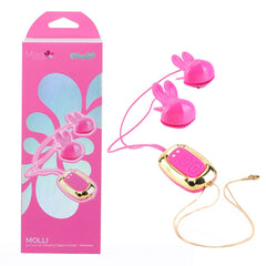 Maia MOLLI - Pink - Pink USB Rechargeable Vibrating Nipple Clamps & Necklace - BONDAGE - TOYS - Mr and Mrs D's