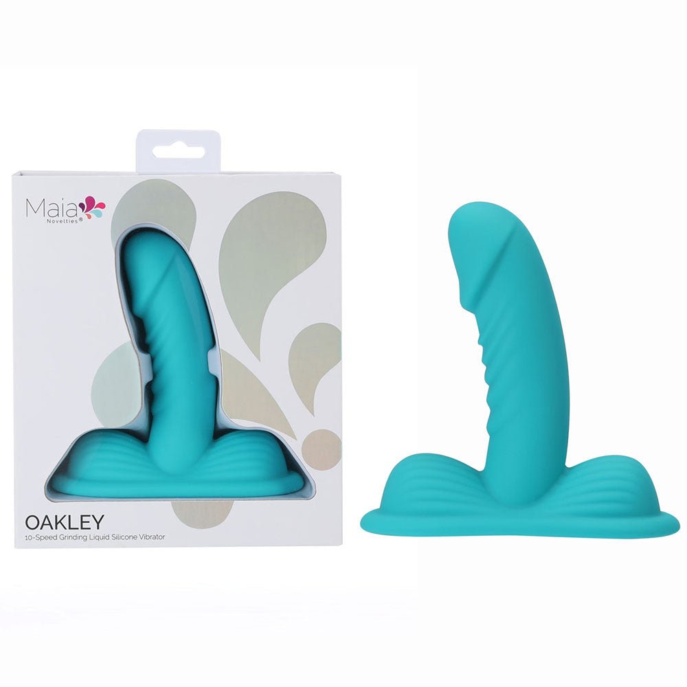 Maia OAKLEY - Blue - Blue USB Rechargeable Grinder Pad with 14 cm Vibrator - VIBRATORS - Mr and Mrs D's