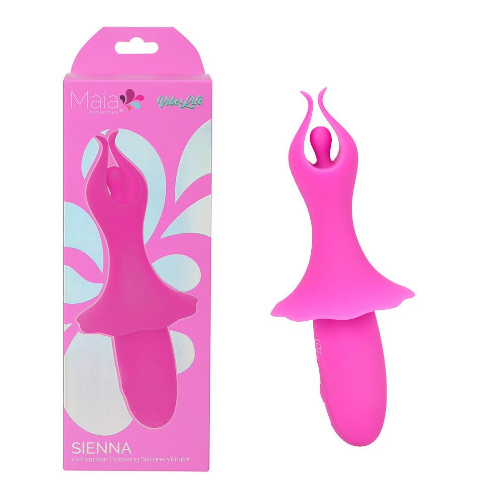 Maia SIENNA - Pink - Pink 15.2 cm USB Rechargeable Fluttering Bullet - Mr and Mrs D's