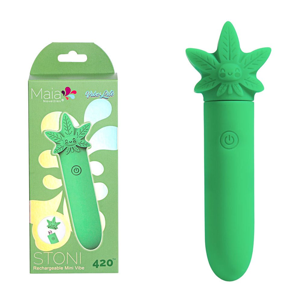 Maia STONI - 420 Green 11.1 cm USB Rechargeable Bullet - Mr and Mrs D's