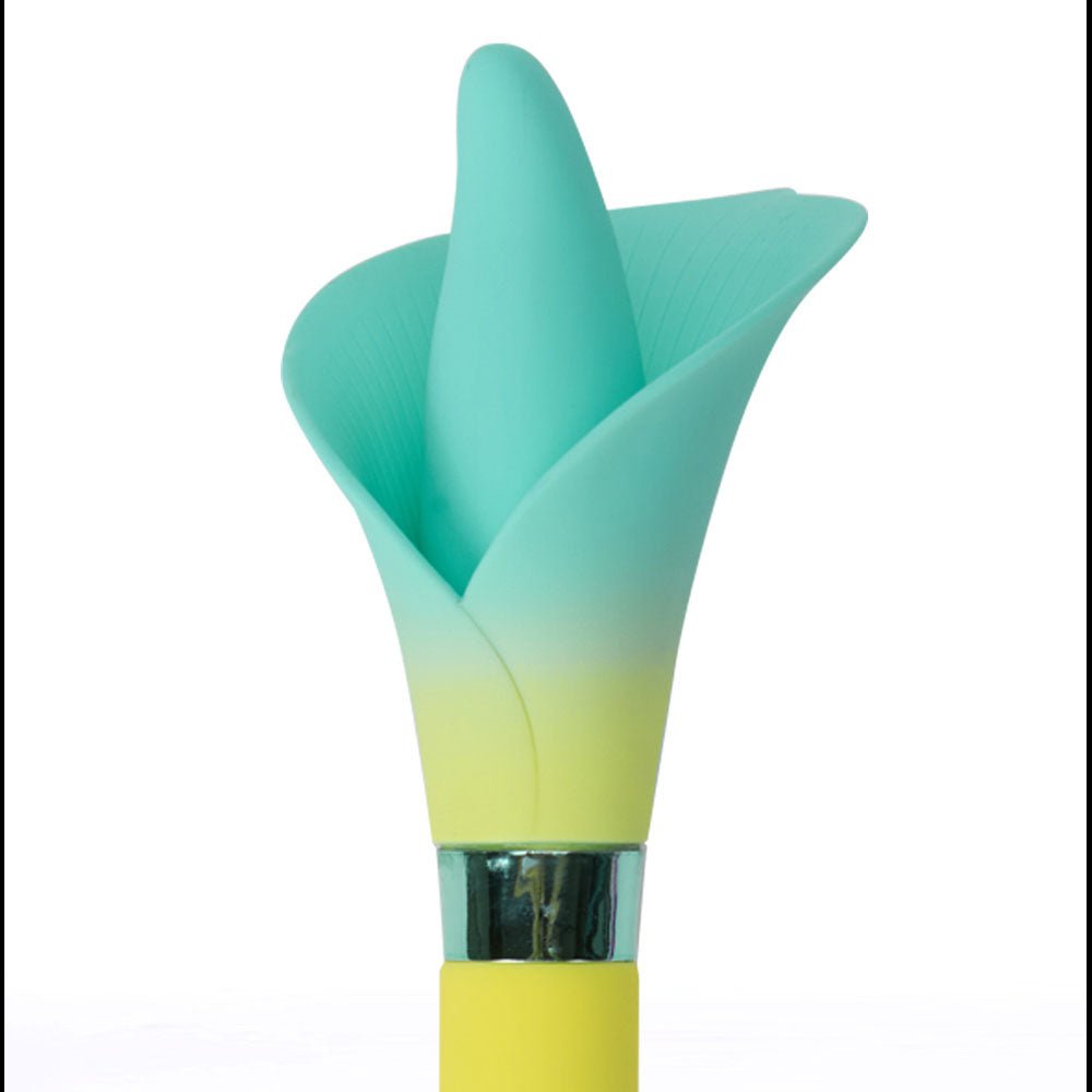 Maia VALA - Yellow - Yellow/Green 22.2 cm USB Rechargeable Flower Vibrator - VIBRATORS - Mr and Mrs D's