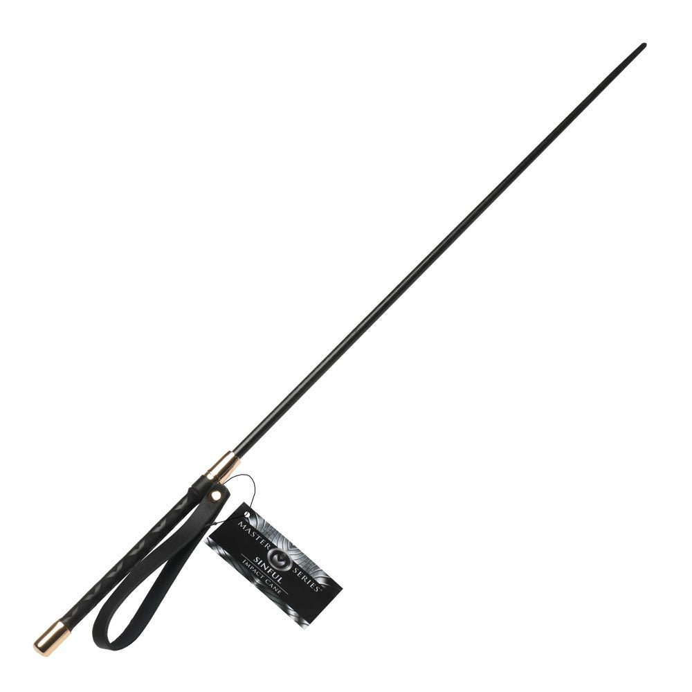 Master Series Sinful Impact Cane - Black Plastic Cane Whip - Mr and Mrs D's