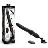 Master Series Ultimate Power Pounder - Black 30 cm USB Rechargeable Thrusting Vibrator - Mr and Mrs D's