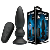 MR PLAY Powerful Vibrating Anal Plug - Black 12.5 cm USB Rechargeable Vibrating Anal Plug with Remote - Mr and Mrs D's