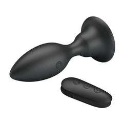 MR PLAY Vibrating Anal Plug - Black 10.8 cm USB Rechargeable Vibrating Butt Plug with Remote - Mr and Mrs D's