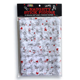 Naughty Stick Figure Tissue Paper Sheets - Novelty Decoration Sheets - 6 Pack - Mr and Mrs D's
