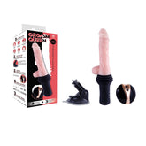 Orgasm Queen Thrusting Dildo - Flesh USB Rechargeable Vibrating, Heating & Thrusting Dildo Machine with Remote Control - Mr and Mrs D's