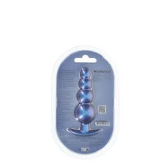 OUCH! Beaded Anal Plug - Metallic Blue - Metallic Blue 11.7 cm Butt Plug - ANAL TOYS - Mr and Mrs D's