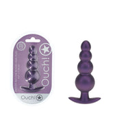 OUCH! Beaded Anal Plug - Metallic Purple - Metallic Purple 11.7 cm Butt Plug - ANAL TOYS - Mr and Mrs D's