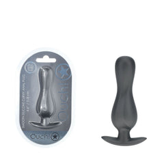 OUCH! Curvy Anal Plug - Gun Metal - Gun Metal Grey 11.7 cm Butt Plug - ANAL TOYS - Mr and Mrs D's