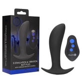 OUCH! e - Stim & Vibrating Butt Plug with Wireless Remote - Black 12.3 cm USB Rechargeable Vibrating Butt Plug with e - Stim - Mr and Mrs D's