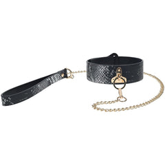 OUCH! Florence Collection - Black Collar with Leash - BONDAGE - TOYS - Mr and Mrs D's