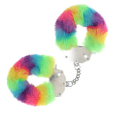 OUCH! Heavy - Duty Fluffy Cuffs - Multicolour 1 - Multicoloured Fluffy Restraints - BONDAGE - TOYS - Mr and Mrs D's