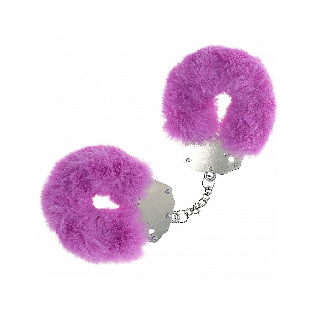 OUCH! Heavy - Duty Fluffy Cuffs - Purple - Purple Fluffy Restraints - BONDAGE - TOYS - Mr and Mrs D's