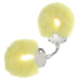 OUCH! Heavy - Duty Fluffy Cuffs - Yellow - Yellow Fluffy Restraints - BONDAGE - TOYS - Mr and Mrs D's