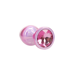 OUCH! Paris Collection - Metal Anal Plug Set - Pink - Metallic Pink Butt Plugs with Gem Bases - Set of 3 Sizes - Mr and Mrs D's