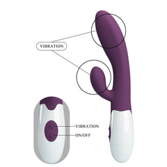Party Up BEN Classic Vibe - Purple - Purple 20 cm Rabbit Vibrator - Mr and Mrs D's